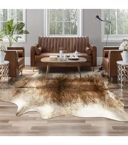 Amazon | アニマル ラグマット cowhyde-140200-bl (Y) 約140×200cm